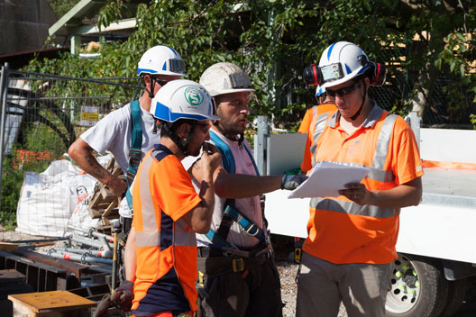 Chantier de rénovation du Quadricable à Feyzin, le 31 juillet 2018 - Photo : Jean-Marc Banwharth