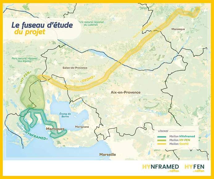 Map of HYnframed and HY-FEN projects: