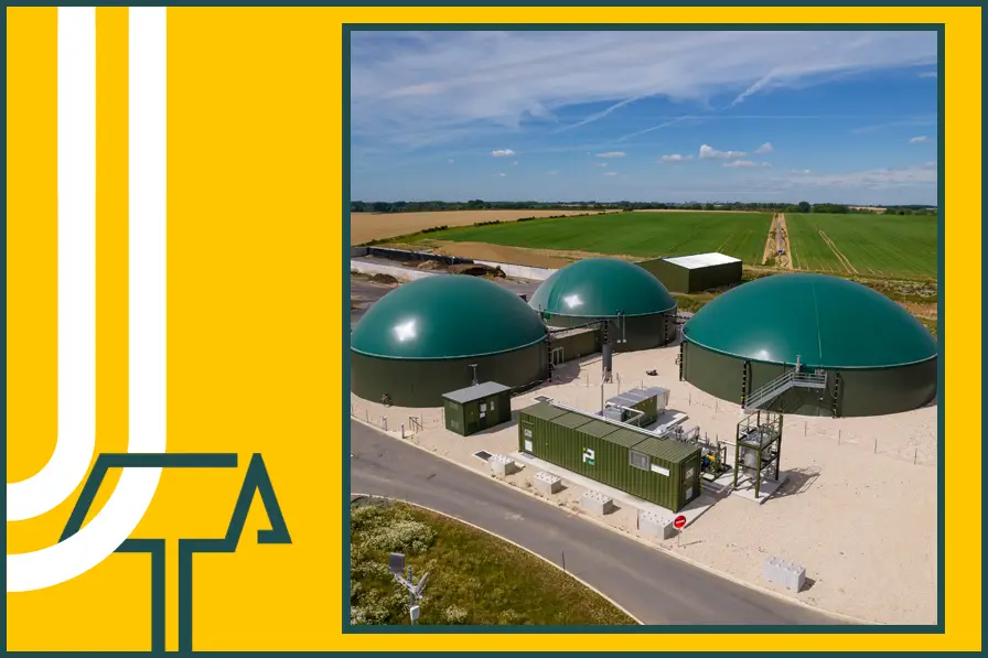 Poste d'injection biométhane de Mézières-sur-Oise (photo : Jacques Rostand) ; rebours de Noyal-Pontivy (photo : Julien gazeau) 