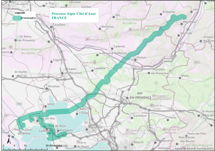 Production, consumption and storage projects at Fos-sur-Mer and Lavera map