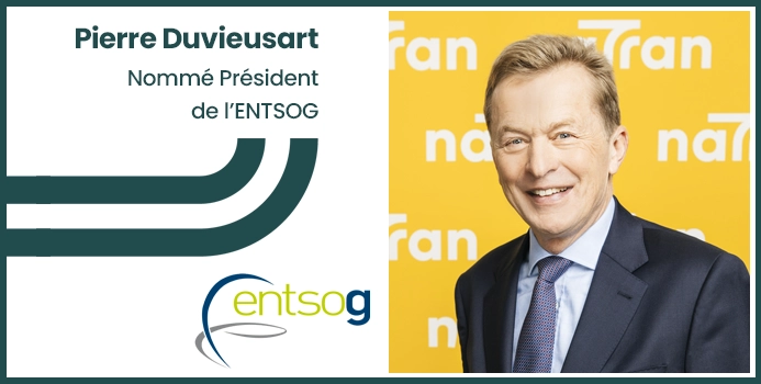 Portrait de Pierre Duvieusart, nommé Président de l'ENTSOG
