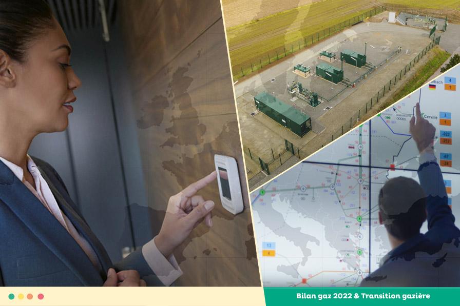 Photos GRTgaz: Ecogaz, Noyal-Pontivy reverse flow (credit: Julien Gazeau), dispatching (credit: Virtuoz agency)