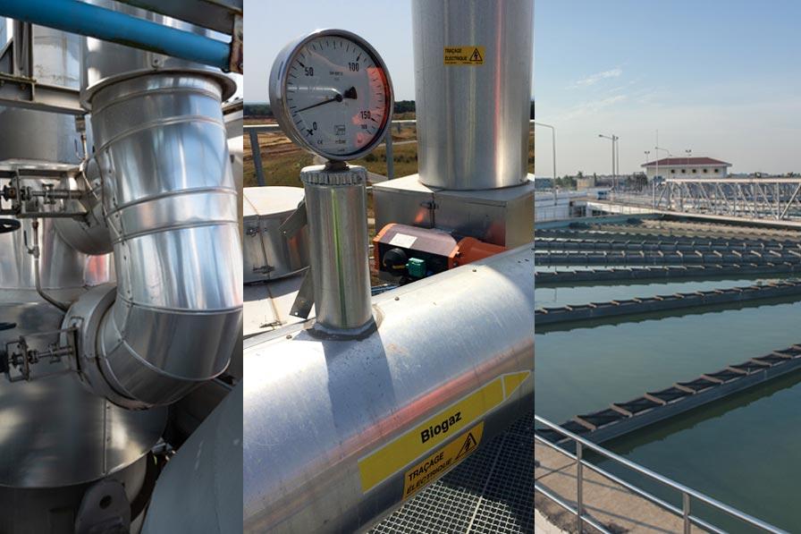 Pyrogazification demonstrator , anaerobic digestion unit and wastewater treatment plant (photos: GRTgaz and Gettyimages)