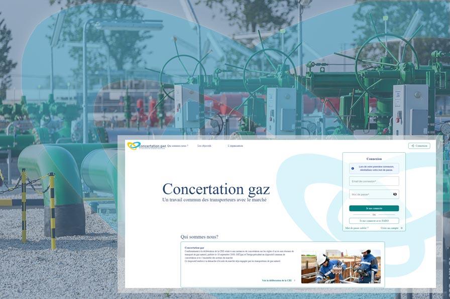Logo Concertation Gaz et station d'interconnexion de Pitgam (photo : Nicolas Dorh)