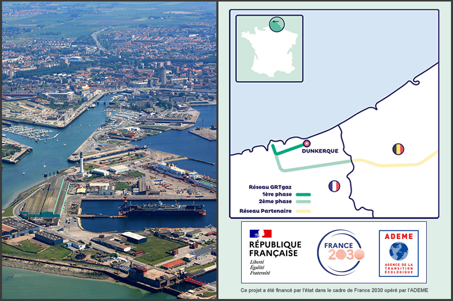 Photo Gettyimages, DHUNE's map, logos: France 2030, ADEME