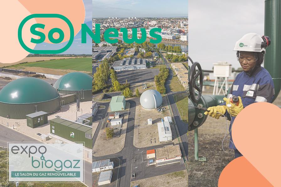 Visual GRTgaz works and soNews / expobiogaz logos
