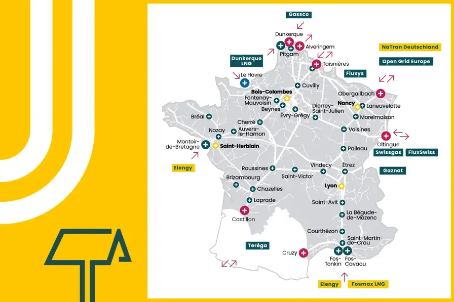 Map of the NaTran's network