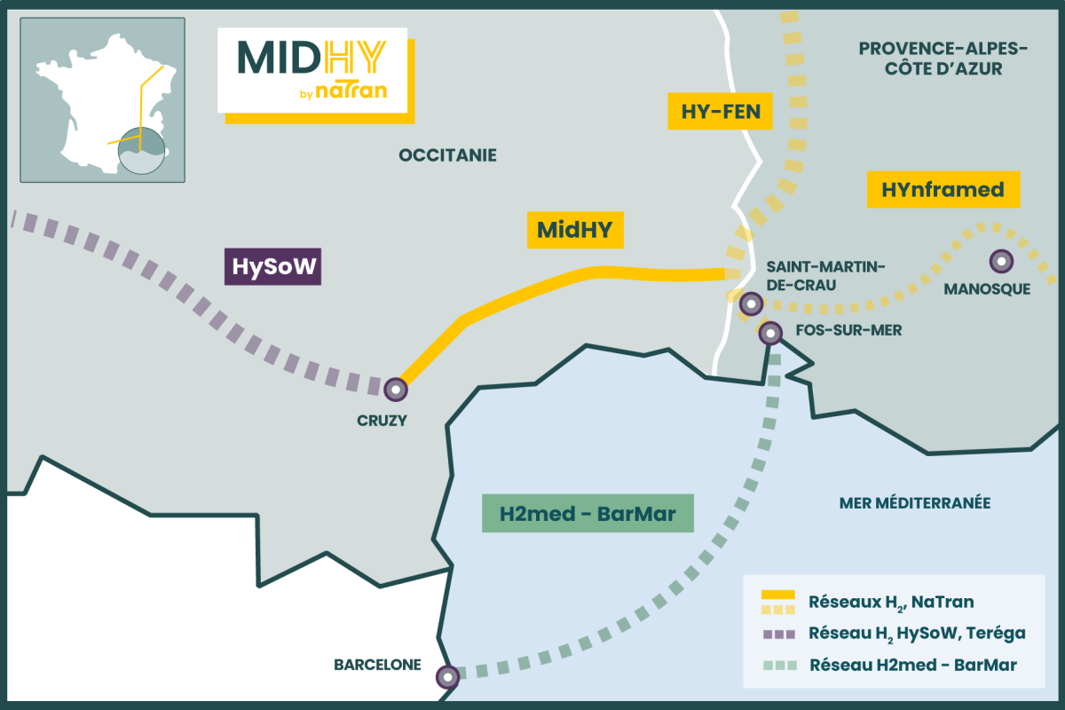 Carte du projet hydrogène midHY