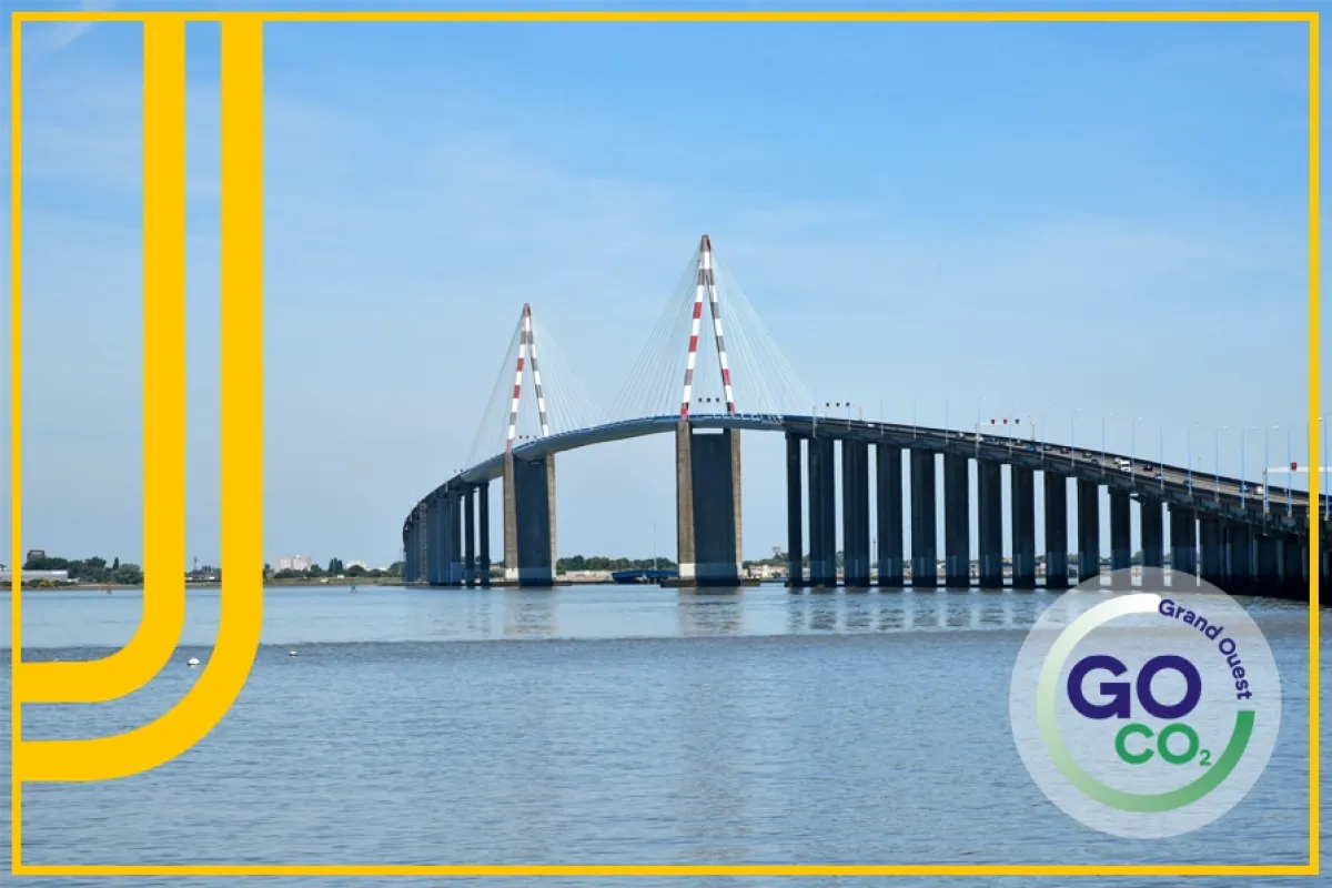Pont de Saint-Nazaire (Gettyimages) et logo GOCO2