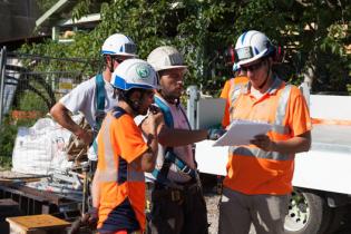 Chantier de rénovation du Quadricable à Feyzin, le 31 juillet 2018 - Photo : Jean-Marc Banwharth