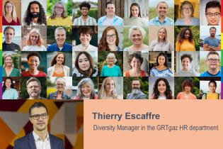 Thierry Escaffre portrait (HR GRTgaz) and Getty image photo
