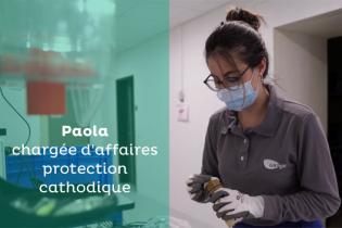 Paola, chargée d’affaires protection cathodique chez GRTgaz
