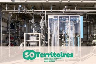 Jupiter 1000 : brique méthanation (photo : Benjamin Bréchet) et logo soTerritoires