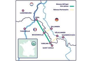 Carte de mosaHYc : réseau H2 par conversion de gazoducs