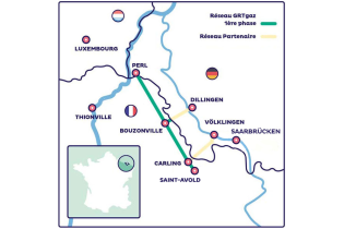 Carte de mosaHYc : réseau H2 par conversion de gazoducs