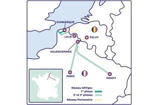 Carte réseau du corridor franco - belge