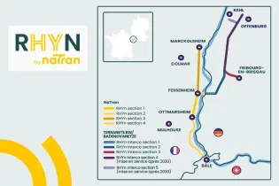 Carte de transport hydrogène : projet RHYn (juin 2025)