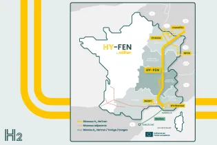HY-FEN hydrogen transport project map (April 2026)