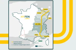 Map of HY-FEN hydrogen infrastructure project