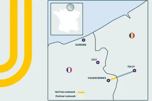 Map of the Whhyn's hydrogen infrastructure project