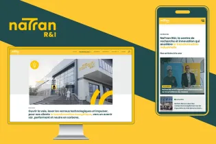 Logo Natran R&I et impressions écran nouveau site internet