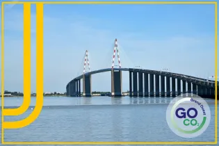 Pont de Saint-Nazaire (Gettyimages) et logo GOCO2