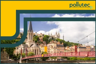 Logo pollutec et vue de Lyon (Getty images)