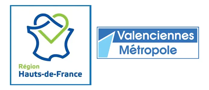 Logos région Hauts-de-France et métropole de Valenciennes